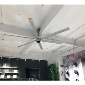 12ft 5 metros 60rpm 1100W I viga de acero montada Industrial 6 aspas grande eléctrico hvls bldc Motor de ventilador de techo