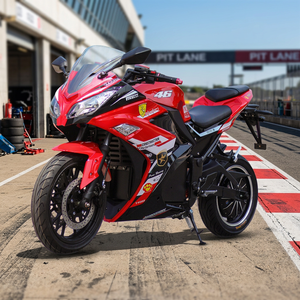Motocicleta Deportiva Eléctrica Roja de Alta Potencia, 46 Racing, 600-1000CC, Frenos de Disco Dobles sin Escobillas, Alto Rendimiento - Product Image 3