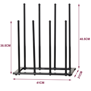 XJ002 <span class=keywords><strong>Porte</strong></span>-bottes vertical moderne en fer noir pour 4 paires, support de rangement pour bottes, organisateur de chaussures, gain de place pour salon et couloir - Product Image 2