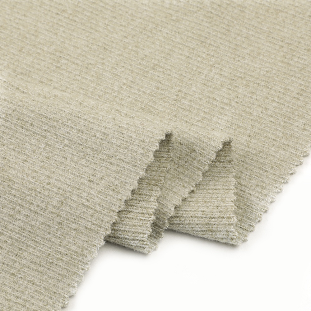 Высококачественный однотонный двухсторонний полиэстер вискоза спандекс текстиль эластичный трикотаж ребра ткань для одежды