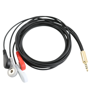 ECG สายเคเบิลทางการแพทย์สำหรับเทอร์มินัลตัวผู้มีปุ่มสแน็ปแบบหุ้มฉนวน4ขั้วต่อสายไฟขนาด3.5มม. สาย TPU41 * 0.08 22AWG แบบกำหนดเองประกอบ - Product Image 4