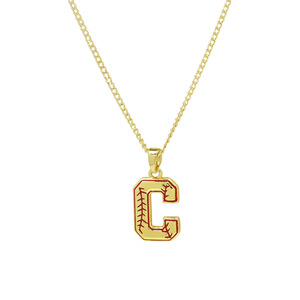 Nouveau Collier Pendentif Lettre Initiale Baseball 2026 Plaqué Or 18 carats Bijou Sportif Cadeau pour Elle/Lui - Product Image 6