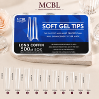 Ongles en acrylique prêts à l'emploi, confortables, en forme d'amande, à tenue forte, durables, résistants aux écaillures, faciles à poser, surface lisse, compatibles gel