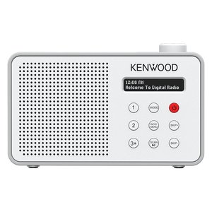 Radio portable Kenwood DAB+ FM Bluetooth 3W Blanc Argent Affichage numérique - Product Image 1