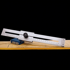 Ensemble de dessin avec équerres, règles et niveaux en métal, outil de mesure de précision de 25 cm pour le dessin technique et l'ingénierie - Product Image 3