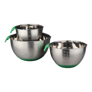 Bols à mélanger en acier inoxydable, bols à base en silicone antidérapants avec poignée, bols de cuisine Home Essentials - Product Image 2