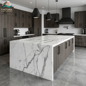 Mármol Blanco Estilo Calacatta Premium en Losa Grande, Piedra Natural con Patrón de Vetas Grises Intensas para Proyectos de Encimeras en Villas y Hoteles - Product Image 2