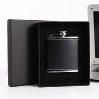 Portable En Acier Inoxydable Hip Flask Verre Vin et Whisky Pot avec Bouteille En Cuir Entonnoir Voyage Tour Drinkware Tasse