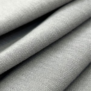 <span class=keywords><strong>Tissu</strong></span> <span class=keywords><strong>jersey</strong></span> uni teint en mélange de coton, <span class=keywords><strong>viscose</strong></span> et élasthanne, doux au toucher, respirant, extensible double face et anti-humidité, pour sweat-shirt - Product Image 4