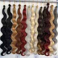 Cheveux synthétiques ondulés pré-plumés pour tresses, mèches brunes style bohème pour tresses au crochet, extensions capillaires