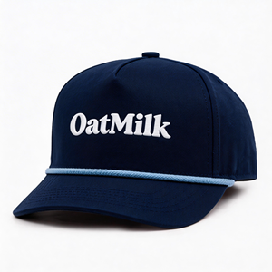 Gorra de Béisbol Personalizada 100% Algodón, Gorra de 5 Paneles con Cierre a Presión, Gorra Bordada con Cuerda - Product Image 4