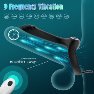 स्मार्ट ऐप नियंत्रित वाइब्रेटिंग वाले पुरुषों के लिए वायरलेस रिमोट और कई कंपन पैटर्न वाले लोगों के लिए मुर्गा की अंगूठी खेलते हैं - Product Image 5
