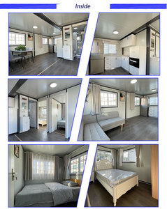 Movable Tiny Homes Mobile Expandable Prefabricated House 2 Bedrooms and Living <strong>Room</strong> - Product Image 2