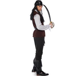 Costume d'Halloween pour adulte, Buccaneer, aventurier des grands fonds marins, costume de capitaine des Caraïbes, pirate Jack, costume de cosplay - Product Image 5