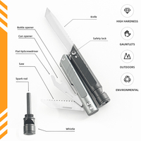 Outils d'extérieur multifonctionnels Couteau de poche pliant en acier inoxydable pour le camping