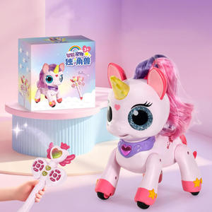Perro Robot de Juguete con Control Remoto Eléctrico, Controlado <span class=keywords><strong>por</strong></span> Aplicación, para Interiores y Exteriores, Unicornio de Ensueño, Varita Mágica, Inducción <span class=keywords><strong>por</strong></span> Gravedad, de Plástico - Product Image 1