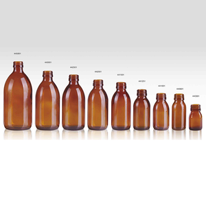 Bottiglie di vetro sciroppo ambrato da 500ml con tappo - Product Image 4