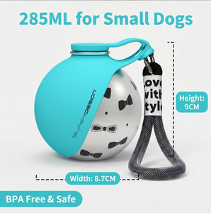 Botella de Agua Portátil para Perros GILIWAY, Acero Inoxidable 304, a Prueba de Fugas, Tazón de Silicona Plegable, Fácil de Transportar para Viajes - Product Image 3