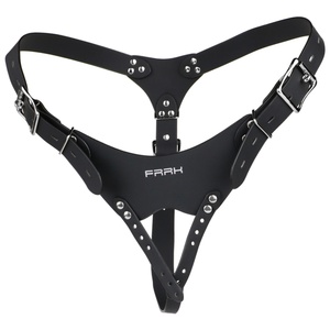 กรงกักขังเพศชาย FRRK Sissies พร้อมเข็มขัดรัดปรับได้และสายสวนปัสสาวะซิลิโคนแบบถอดได้สำหรับกิจกรรม SM สำหรับผู้ชาย - Product Image 5