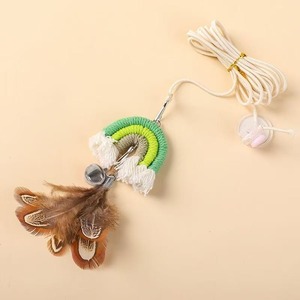 Brinquedo para Gatos de Porta com Balanço Elástico Arco-Íris e Fecho de Velcro para Diversão Mãos-Livres - Product Image 5