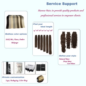 Extensiones de <span class=keywords><strong>Cabello</strong></span> Balayage de Baja Luminosidad, Extensiones de <span class=keywords><strong>Cabello</strong></span> 100% Humano, Tramas Finas Invisibles de Doble Grosor - Product Image 5