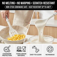 OEM ODM Ensemble de 7 ustensiles de cuisine en silicone antiadhésifs durables de qualité alimentaire FDA résistants à la chaleur avec support rotatif