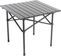 Table de camping pliable portable, table d'appoint en aluminium légère avec sac de transport pour la cuisine en plein air, la randonnée et les pique-niques