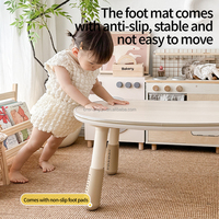 Table et chaise en bois de style moderne, réglables en hauteur, pour tout-petits, bureau pour enfants pour la maison ou la garderie, style dessin animé