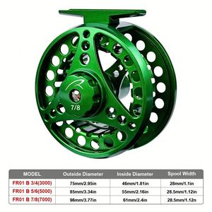 Moulinet de <span class=keywords><strong>pêche</strong></span> à la mouche 3/4 5/6 7/8WT Moulinet à mouche à grand arbre Corps en alliage d'aluminium pour truite, basse, <span class=keywords><strong>carpe</strong></span>, brochet, poisson-chat - Product Image 4