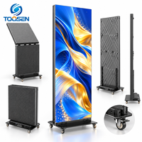 Écran LED portable ultra-fin pliable en trois parties TOOSEN P1.667 P1.86 P2.5, signalisation numérique mobile pour événements, publicité en magasin, professionnel