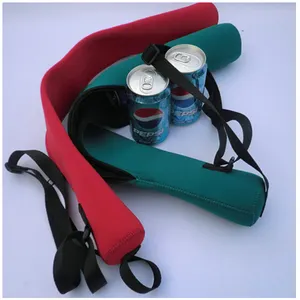 Can Sling Cooler Wholesale Custom Logo 6-Pack Insulated Neoprene Tube Golf Sleeve Cooler 12oz Beer Can Sling Cooler Bag