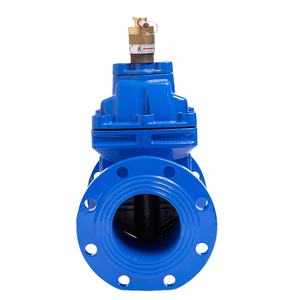 Zware uitvoering standaard DN100 PN16 zacht afdichtende gietijzeren flens afsluitbare schuifklep - Product Image 5