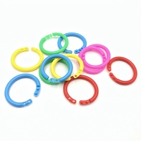 Anneaux de reliure promotionnels en plastique, anneaux de reliure à clipser, anneaux fendus, clips de verrouillage pour feuilles mobiles, pour carnets, cartes, bureau et loisirs créatifs