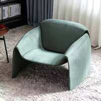 Fauteuil d'appoint moderne en velours, rembourré en éponge douce, avec assise en tissu et pieds en bois, idéal pour salon, chambre ou bureau