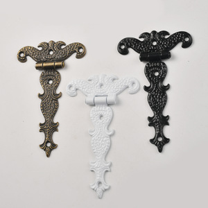 European Retro Zinc Alloy Hinges Black Antique Bronze White Gold Surface <b>Mount</b> For Wooden Box Furniture Decoration - Product Image 2