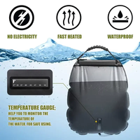 Stockage d'eau de camping en plein air avec logo personnalisé et sac de douche portable à chauffage solaire 5 gallons/20L PVC pour les voyages à la plage