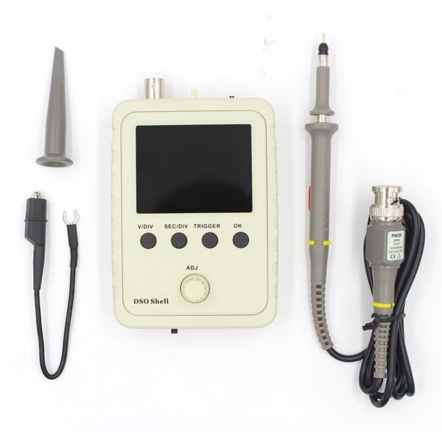 DSO150 Digital Oscilloscope Portable 1MSa/s 200KHz Analog Bandwidth Oscilloscope Kit Support 80KHz PWM and Firmware Update