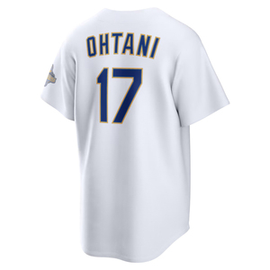 Camisetas <span class=keywords><strong>de</strong></span> Béisbol para <span class=keywords><strong>Hombre</strong></span> <span class=keywords><strong>de</strong></span> la Colección Gold 2026, Estilo Los Ángeles, Personalizadas, Bordadas, con Logos, Blancas - Product Image 4