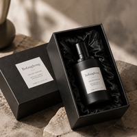 Flacon de parfum luxueux noir avec pulvérisateur 30 50 100ML, flacon de parfum cylindrique en verre avec boîte diffuseur et emballage sac