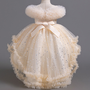 Princesse élégante robe formelle filles adolescents enfants mariage robe de fête de noël avec paillettes volants en mousseline de soie pour <span class=keywords><strong>demoiselle</strong></span> <span class=keywords><strong>d</strong></span>'<span class=keywords><strong>honneur</strong></span> - Product Image 5