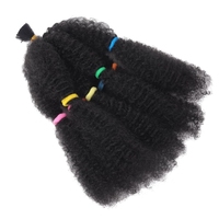 Extensions de cheveux synthétiques pré-étirées Afro Kinky de 10 pouces pour tresses au crochet pour femmes - Vente en gros