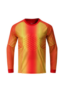 Camiseta <span class=keywords><strong>de</strong></span> Fútbol <span class=keywords><strong>de</strong></span> Manga Larga para Portero, Talla Adulto, Transpirable, <span class=keywords><strong>de</strong></span> Secado Rápido, Personalizada con Transferencia Térmica, 100% Poliéster, Venta al Por Mayor - Product Image 4