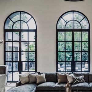 <span class=keywords><strong>Porte</strong></span> française extérieure à battants en aluminium ALUFRONT, double vitrage, à rupture de pont thermique, résistante aux intempéries et aux impacts de cyclones - Product Image 6