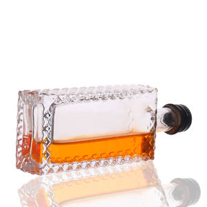 <span class=keywords><strong>Bouteille</strong></span> <span class=keywords><strong>de</strong></span> liqueur en verre transparente carrée vide <span class=keywords><strong>de</strong></span> 50 ml pour whisky, <span class=keywords><strong>gin</strong></span>, rhum, brandy, avec boîte d'emballage, <span class=keywords><strong>prix</strong></span> d'usine - Product Image 5