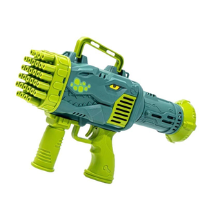 Machine à <span class=keywords><strong>bulles</strong></span> 32 trous, pistolet à <span class=keywords><strong>bulles</strong></span>, lanceur de fusées dinosaure, jouet d'été électrique portable avec lumière pour enfants - Product Image 6