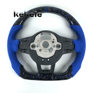 Volant en fibre de carbone forgée bleue pour <span class=keywords><strong>Volkswagen</strong></span> MK7, compatible avec GTI MK5 MK6 MK8 Golf 2015 2016 2017 2018 2019, personnalisable - Product Image 6