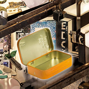 Small Rectangular Tinplate Metal Box Hinged Lid Reusable <strong>Chocolate</strong> Chewing Gum Snack Food Packaging - Product Image 2