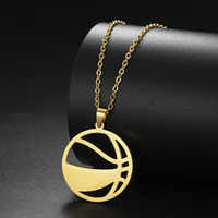 Collares con Colgantes de Cadena Personalizados para Hombre, Collares Sencillos de Acero Inoxidable con Diseño Deportivo de Béisbol y Baloncesto para Mujer
