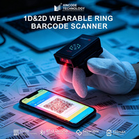 Escáner de Código de Barras Inalámbrico 2D 2.4G Mini Portátil Xincode Factory, Lector de Códigos de Barras de Dedo Tipo Anillo X-690B en Venta