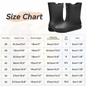 Bottes <span class=keywords><strong>de</strong></span> pluie en caoutchouc pour <span class=keywords><strong>homme</strong></span> YL-1838 <span class=keywords><strong>de</strong></span> haute qualité, antidérapantes, noires, mi-mollet, imperméables, pour la ferme - Product Image 5